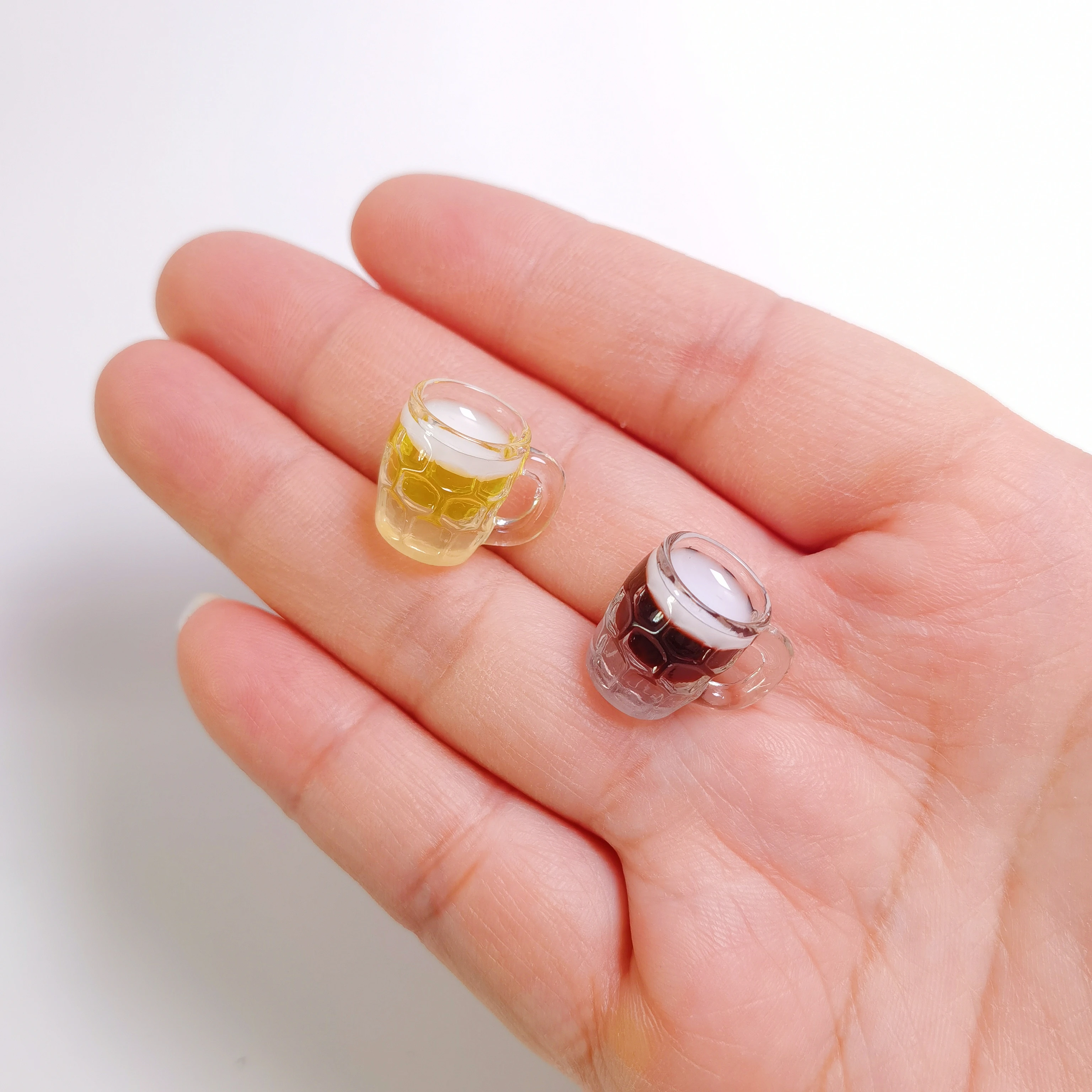 Decoration Miniature Doll house Scene Model Mini Beer Mug Mini Lemon Cup Drinks Toy Dollhouse Miniature Beer Cup