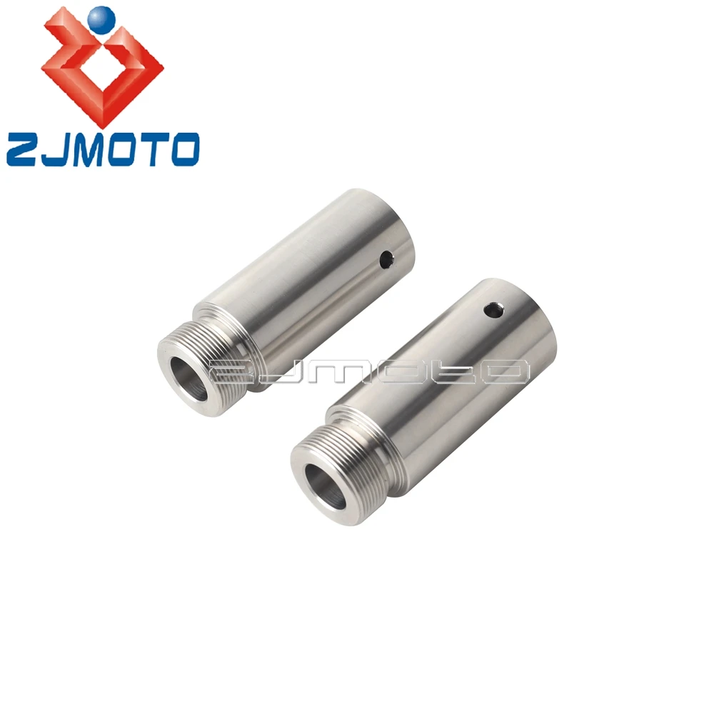 Chrome Steel Motorcycl 39mm Fork Tube 2-5 Inch Extensions For Harley Dyna Glide Sportster XL 883 1200 Front Fork Tubes Extender