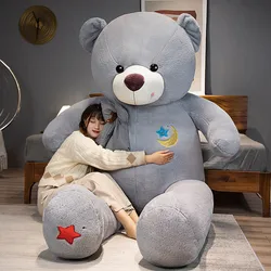 Oso de peluche gigante de 60-120cm, con forma de luna y estrella muñeco de peluche, almohada suave, regalo para cumpleaños y Día de San Valentín