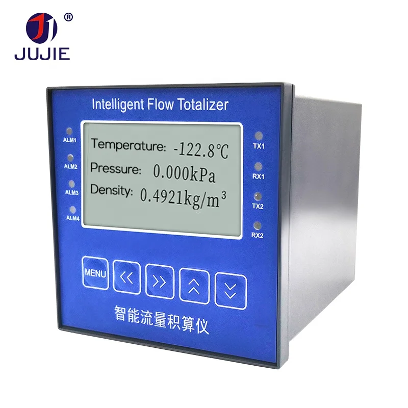 Smart Flow Totalizer Temperature Pressure Compensation Gas Liquid Steam Data Logger For Flow Meter