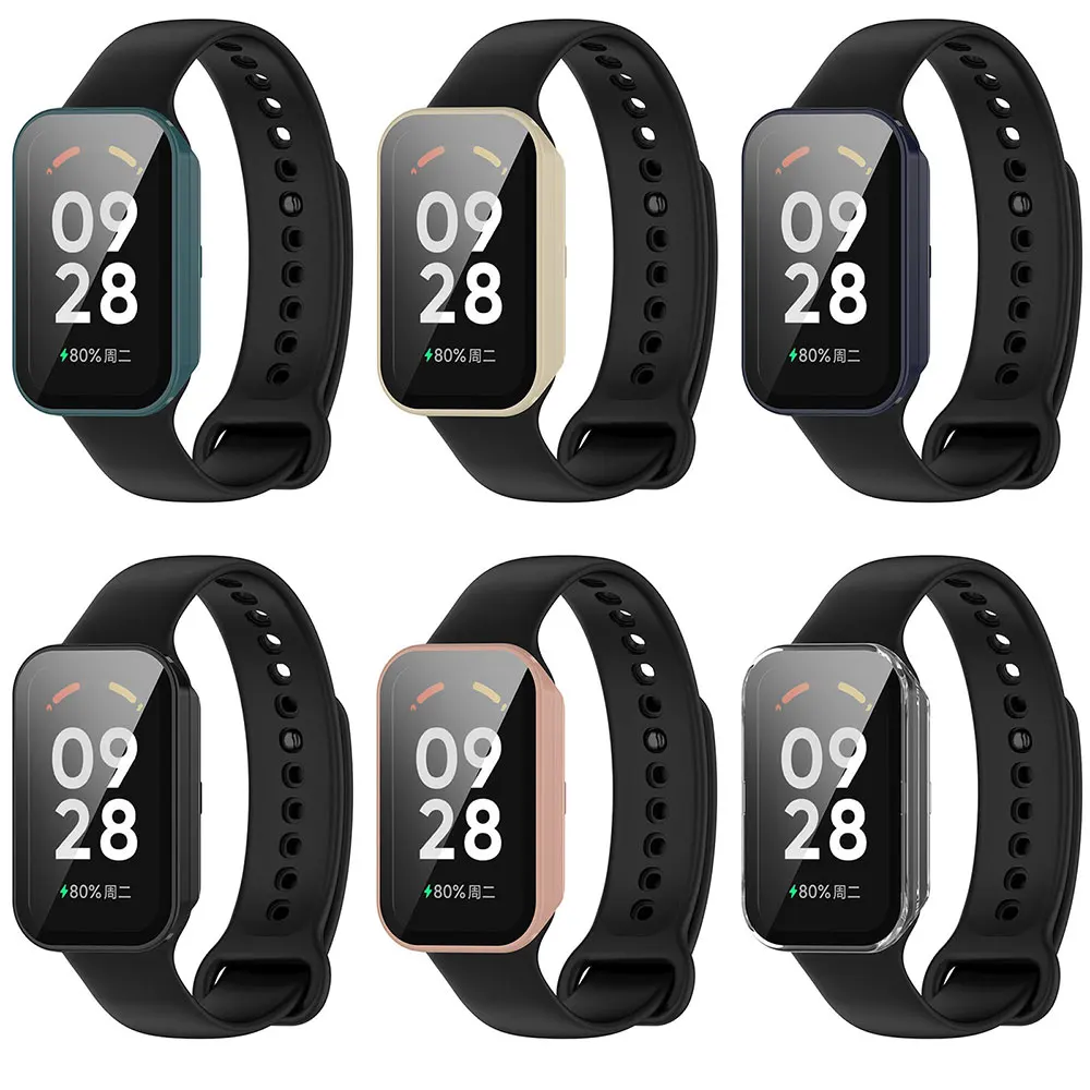 Redmi Band 2 스마트 Band2 PC 케이스 커버 범퍼 프레임 보호대 강화 유리 스크린 Redmi Band 2 케이스 유리 보호