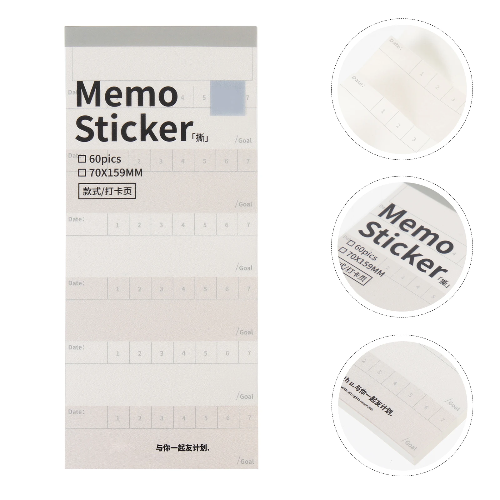 

Memo For Study Work Office Stationery Book Page Markers Multipurpose Note Stickers Sticky Memo Pads Plan Book