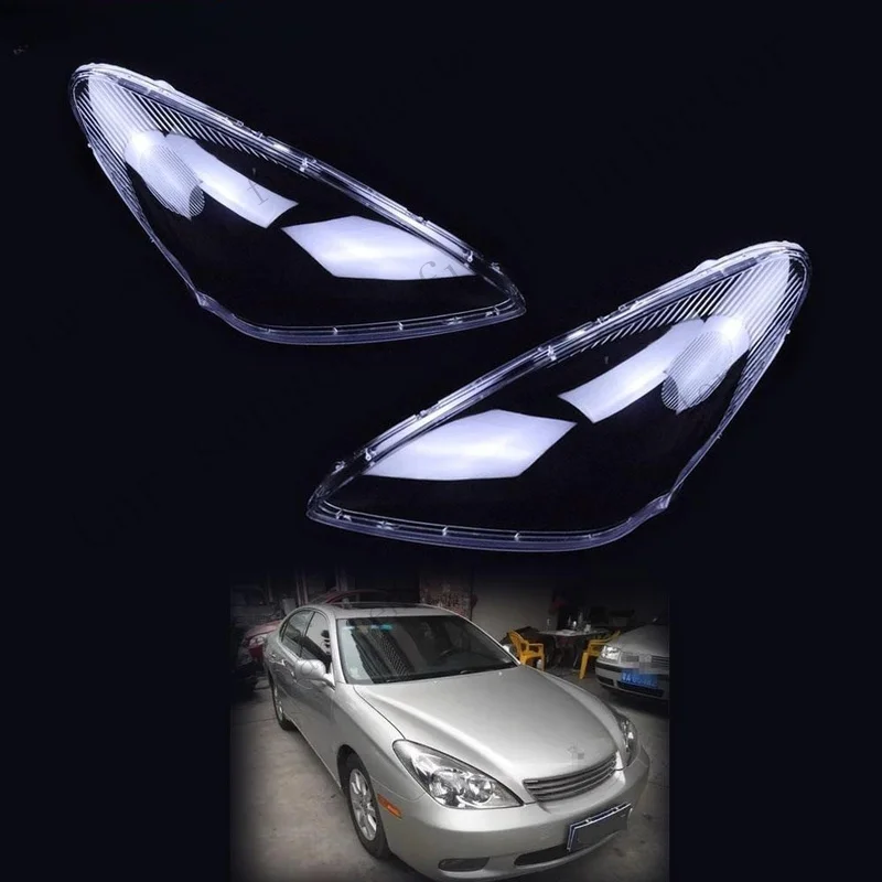 Q+ Pair Front Headlight Lens Clear Lamp Cover For Lexus ES ES300 ES330 2003-2005