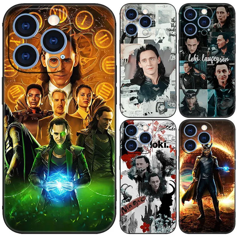 مارفل لوكي جراب هاتف أسود ، غطاء كرتون لـ OnePlus ، Ace 3 ، 3V ، 2V ، 2 ، 12R ، 11 ، 10T ، 9RT ، 9Pro ، Nord CE4 ، CE3 ، CE2 ، لايت 2T ، N30SE