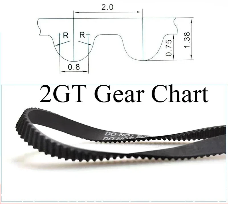 For 3D printer 2GT ring closed timing belt, rubber drive belt gt2 circumference 110-1220mm
