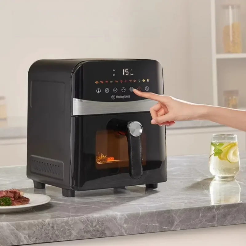 For Air fryer inner and outer metal household visual 6L large capacity upper and lower double heat source electric fryer oven