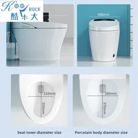 Intelligent Toilet with Voice Control and Hidden Water Tank, Automatic Flushing, Heated Seat and Foam Shield