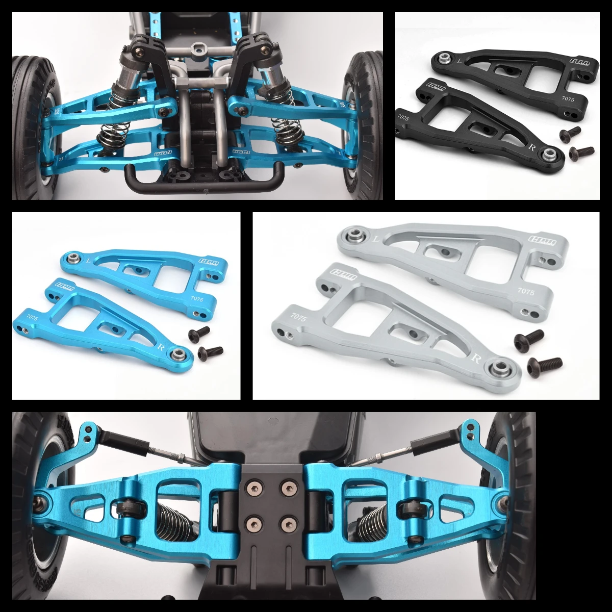 GPM TAMIYA 1/10 BBX BB-01 58719 para brazos de suspensión inferiores delanteros de aluminio 7075