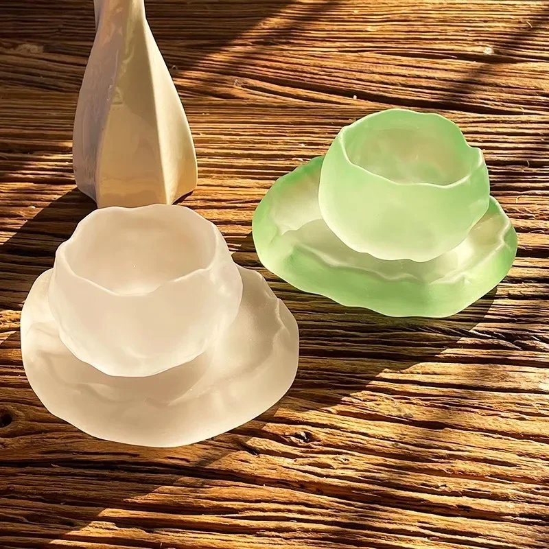 Glass Pink Lady Frosted Glass Tea Set China-Chic Cover Bowl Male Cup Glass Cup Female Host Tea Cup Tea Cup Simplicity Gifts