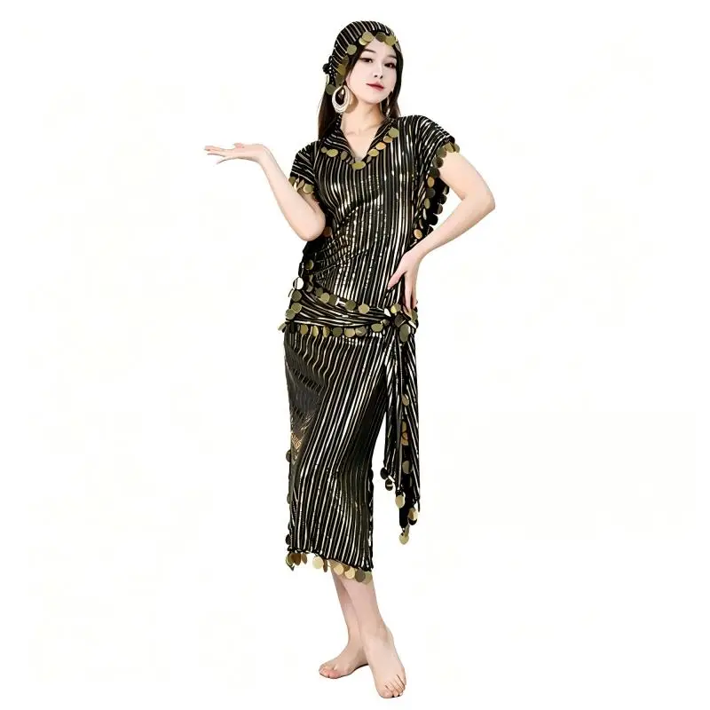 hot-sale-belly-dance-outfit-baladi-costume-3-4pcs-set-sequin-striped-coin-robe-belt-headcap-safety-briefs-oriental-stage-wear