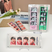 INS Acrylic Photo Frame Transparent Kpop Photocard Holder Idol Life4Cuts Picture Display Stand Desktop Home Decoration 인생네컷 액자