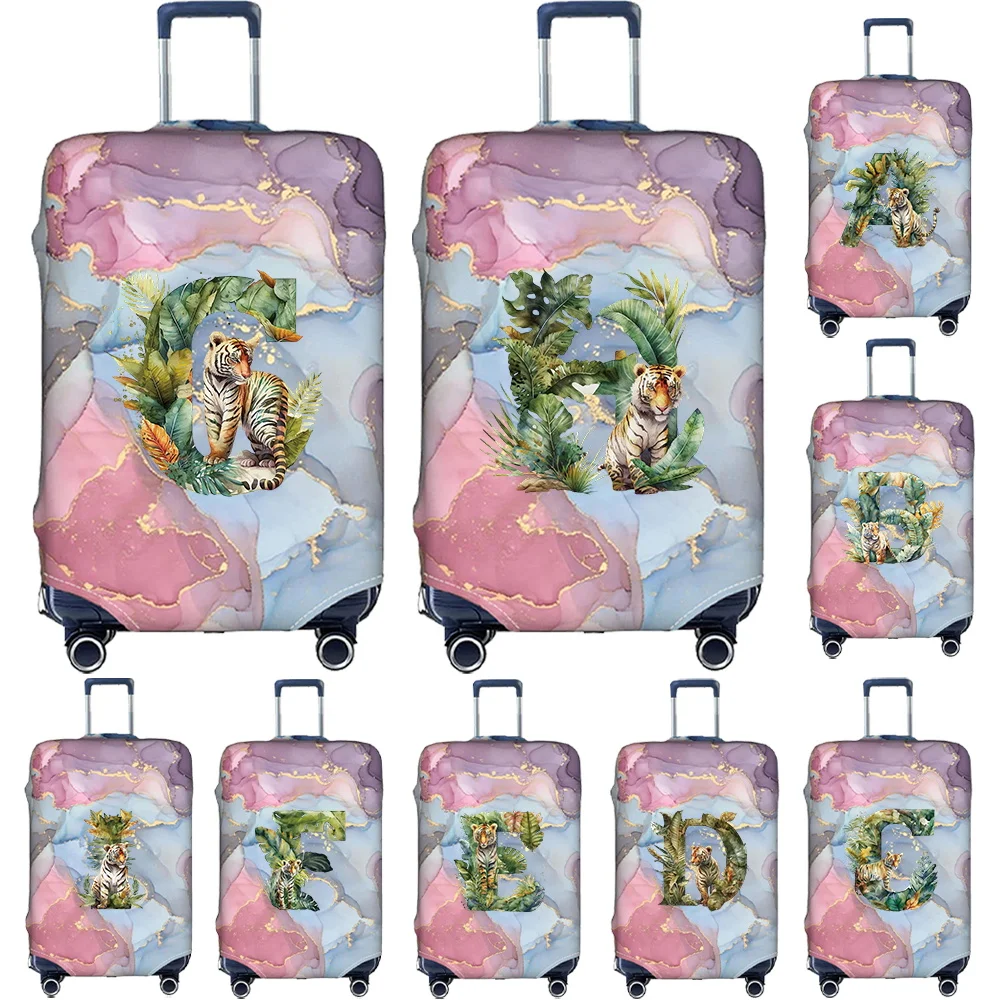 Suitcase Covers Trolley Box Cover Suit for 18-32 Inch Bag Elastic Dust Cover Travel Accessories Jungle Tiger Letter Series