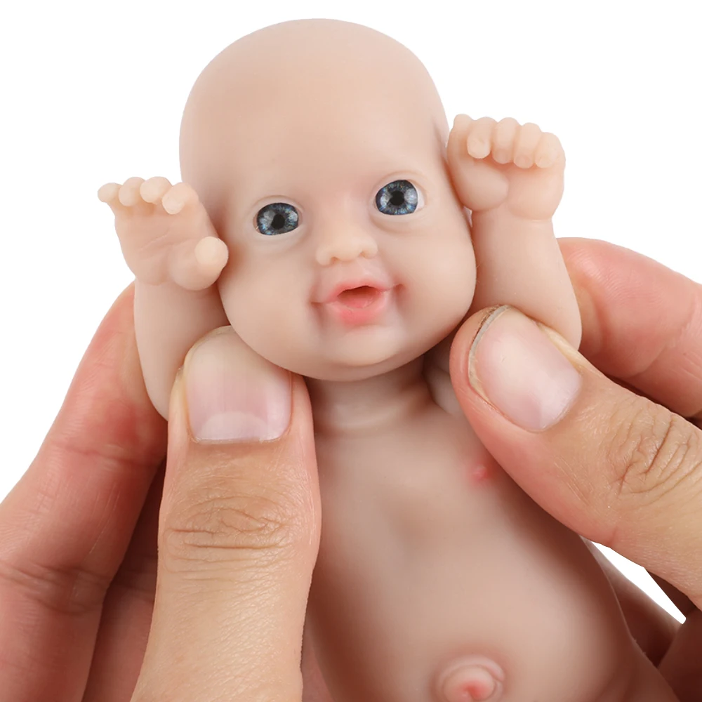 

IVITA 7" Girl Preemie Full Body Silicone Reborn Baby Doll Lifelike Mini Realistic Doll Surprice Children Antistress Toys Dolls