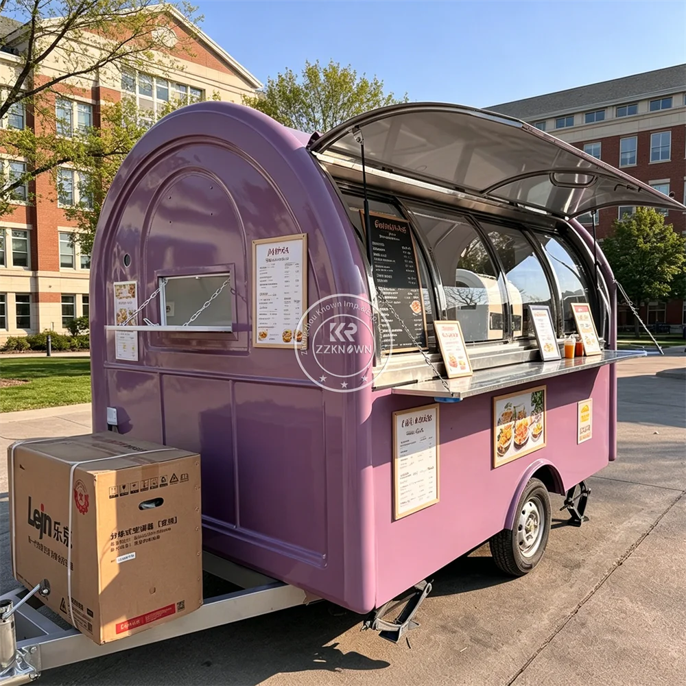 

Mobile Concession Trailer Food Truck Luxury Mobile Kitchen Trailer Pizza Burger Fast Food Trailer Fully Equipped Kitchen