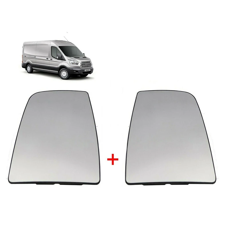 2Pcs For Ford Transit Mk8 2014 -2020 Left Right Heated Rear Mirror Glass + Back Plate 1823986 1823985