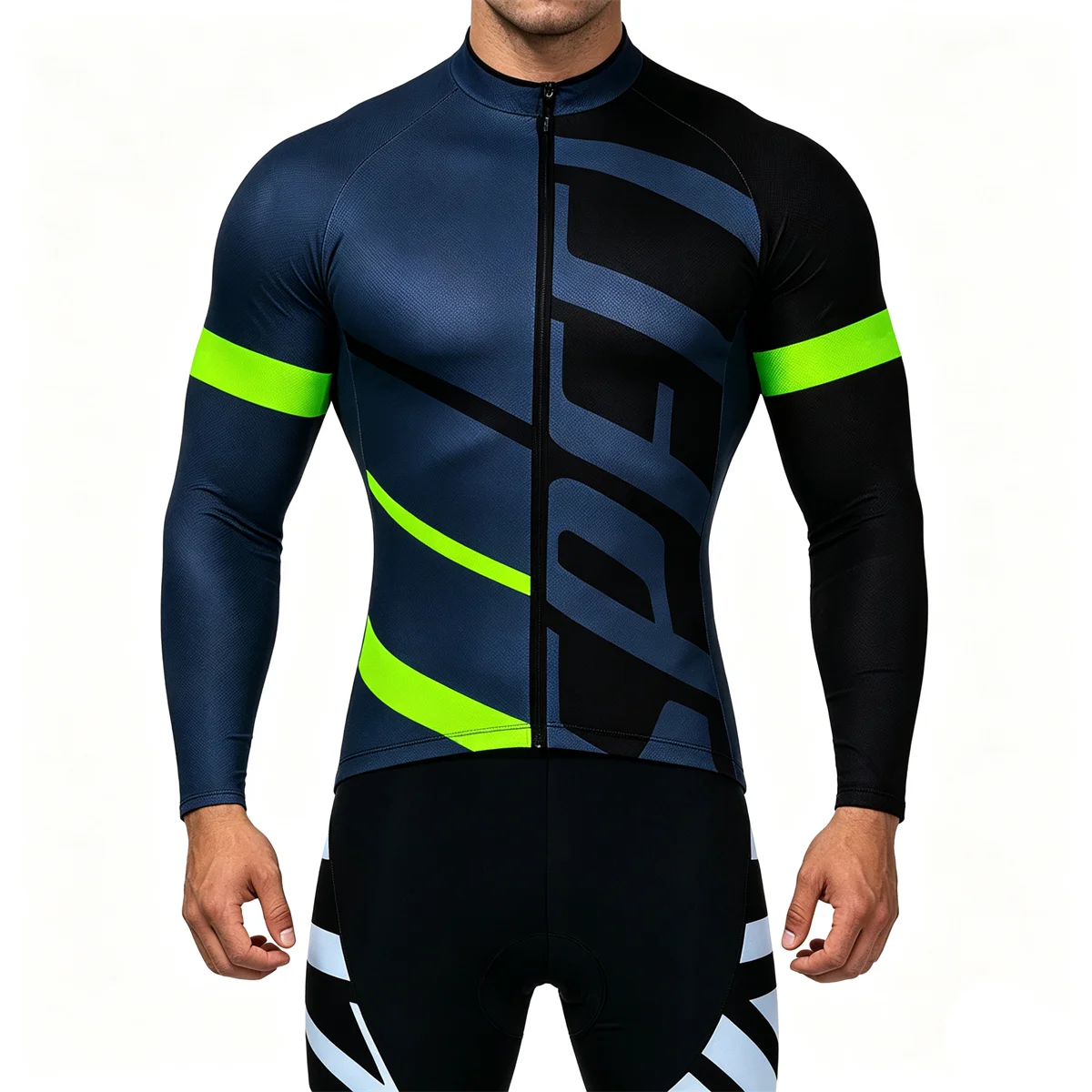 Winter-Thermo-Fleece-Radtrikot Herren MTB-Bekleidung 2027 Bluse Uniform Fahrradbekleidung Komplettes Tricuta-Latztrikot-Set – Detail 12