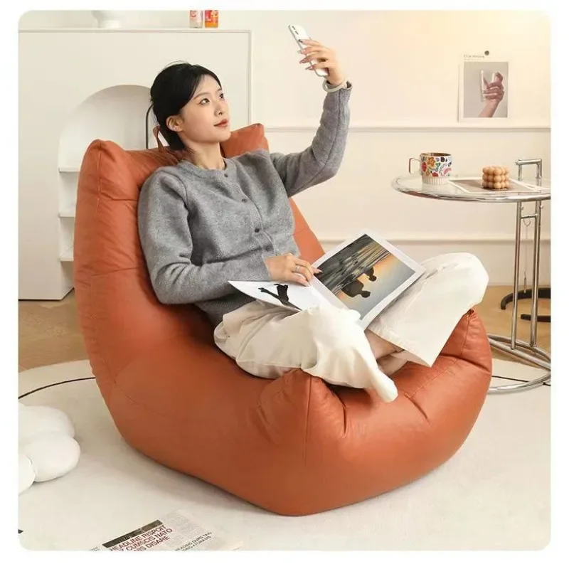 Lazy sofa reclining sleeping bedroom small sofa living room balcony recliner single tatami nordic wind single cozy Sofas  couch