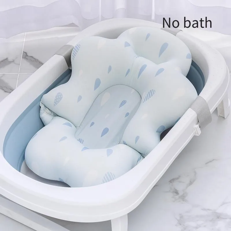 Newborn Bathtub Pad Ajustable Baby Bath Foldable Baby Bath Seat Floating Security Water Pad Bathtub Anti Slip Pad Support Pad