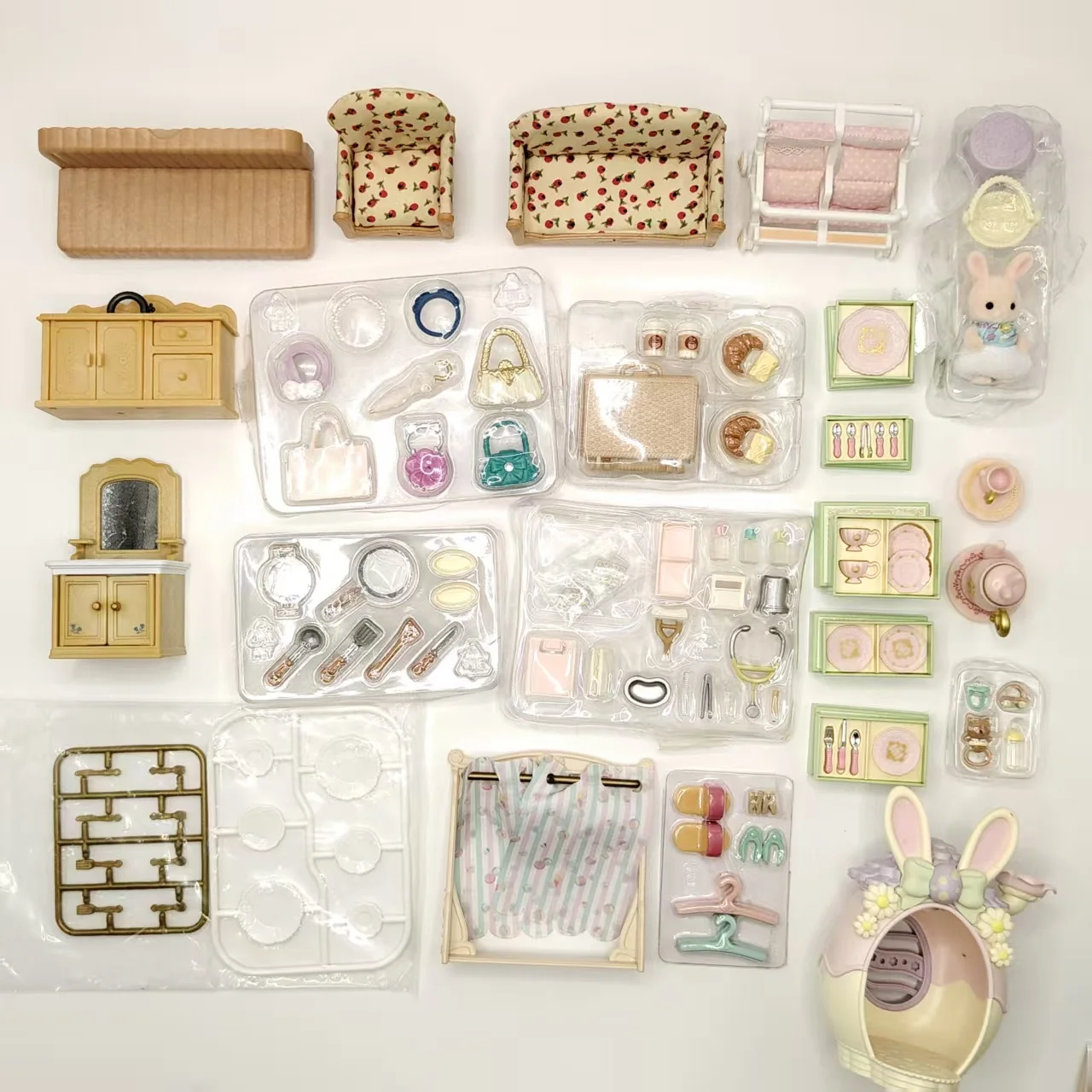Famílias de Bonecos de Mobília da Floresta, Conjunto de Cozinha para Casa de Bonecas Japonesa Original 1:12, Brinquedo de Figuras de Ação, Presentes