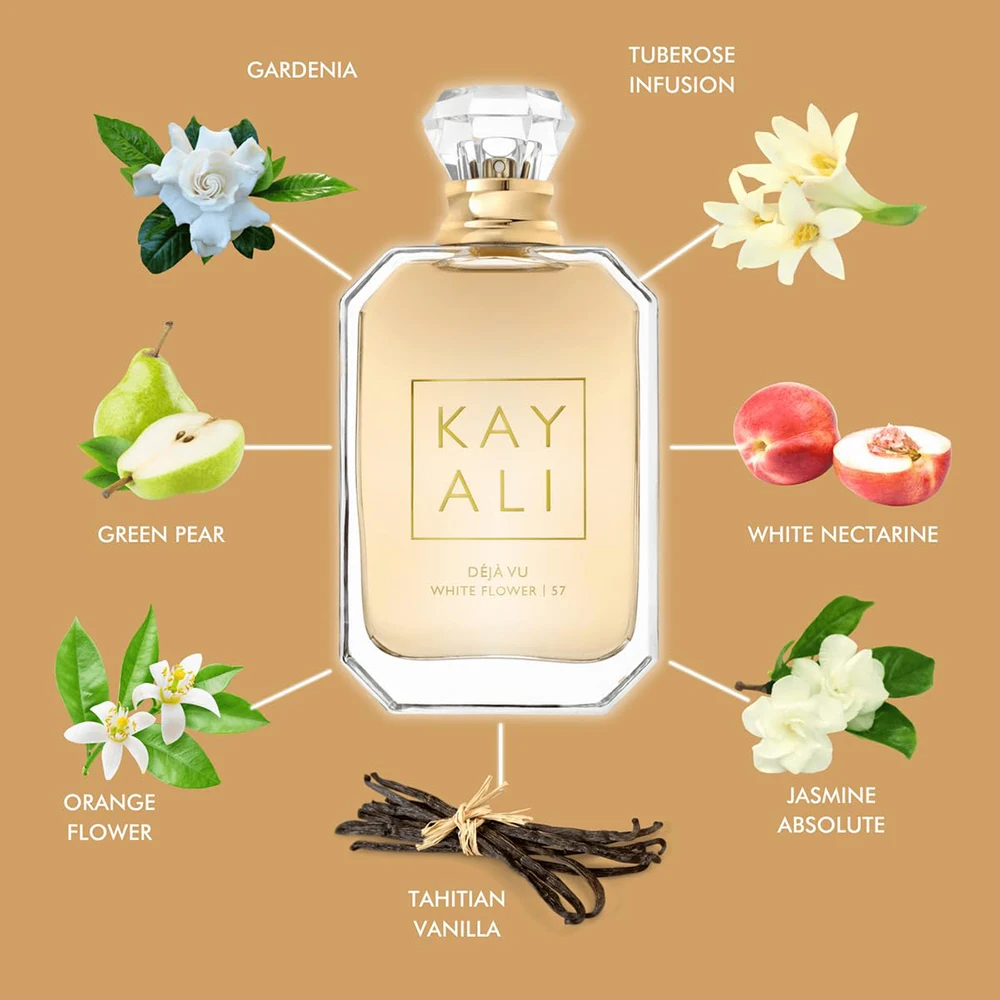 

KAYALI DÉJÀ VU WHITE FLOWER | 57 Eau de Parfum | 3.4 oz / 100 ml Luxury Niche Perfume for Women & Men | Warm Floral Scent with T