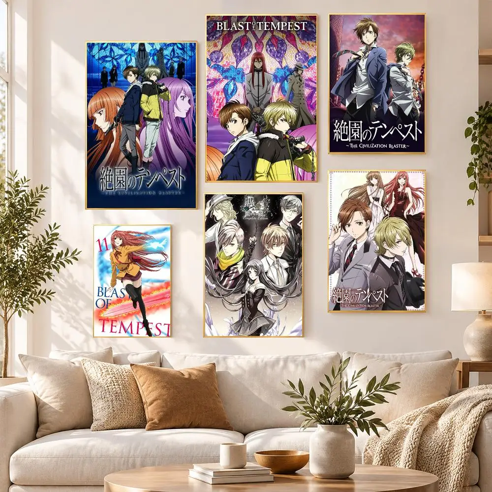 Anime Japanese Art Blast of Tempest Poster PP Self Adhesive Wall Decor Aesthetic Bedroom Gaming Room Home Holiday Gift