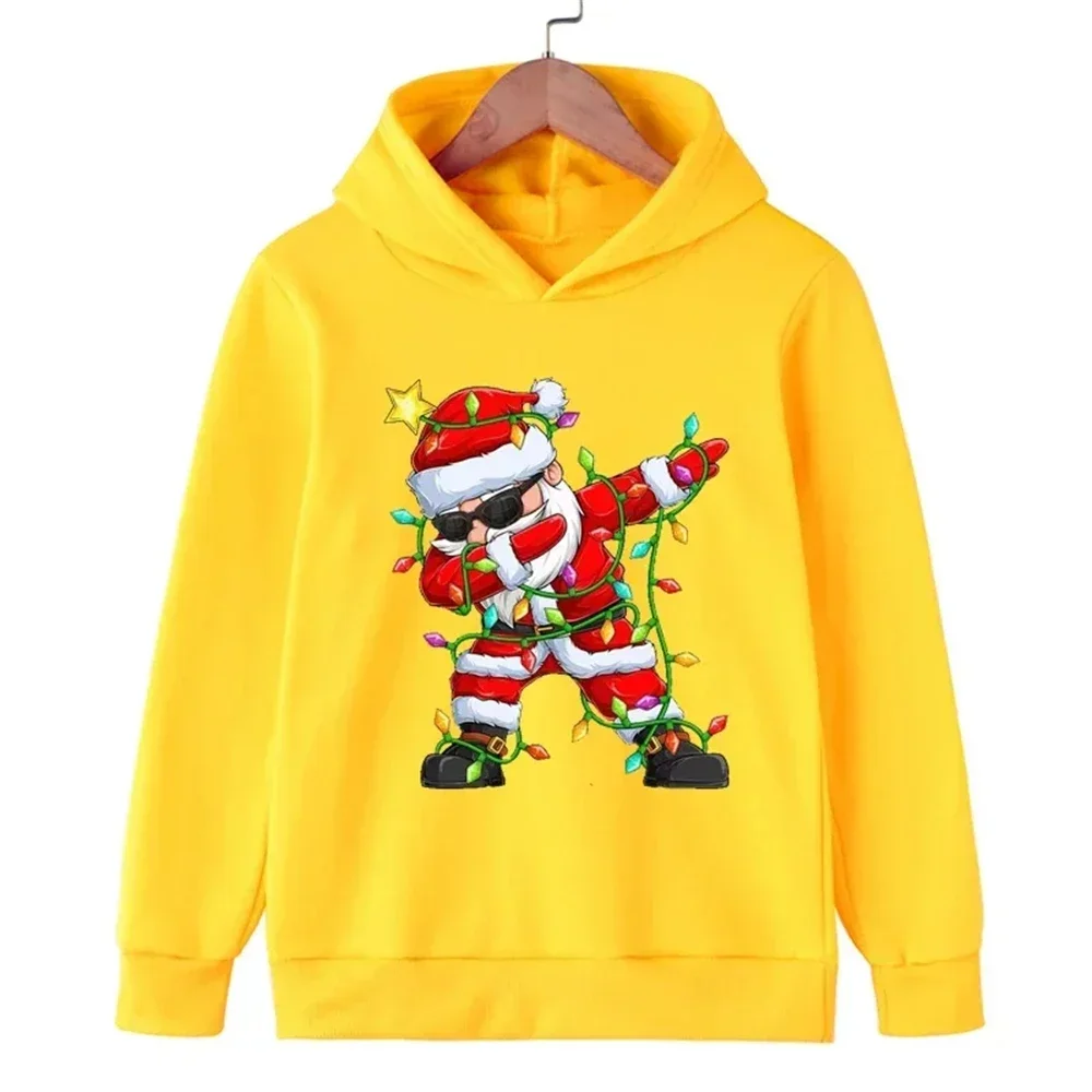 Santa Claus Children\'s Sweatshirts Christmas Brand Clothing Baby Boys Girls Long Sleeve Pullover Toddler Kid Sweater Hoodies