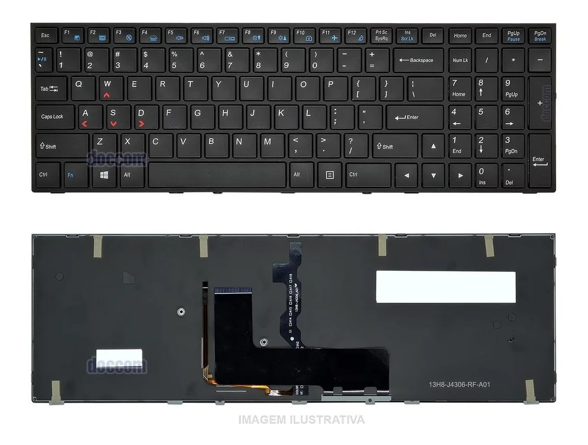 Avell Titanium G1511 Fire V2 Compatible Notebook Keyboard 6-80-p6500-013-1 Mp-13h83usj430b US Backlit