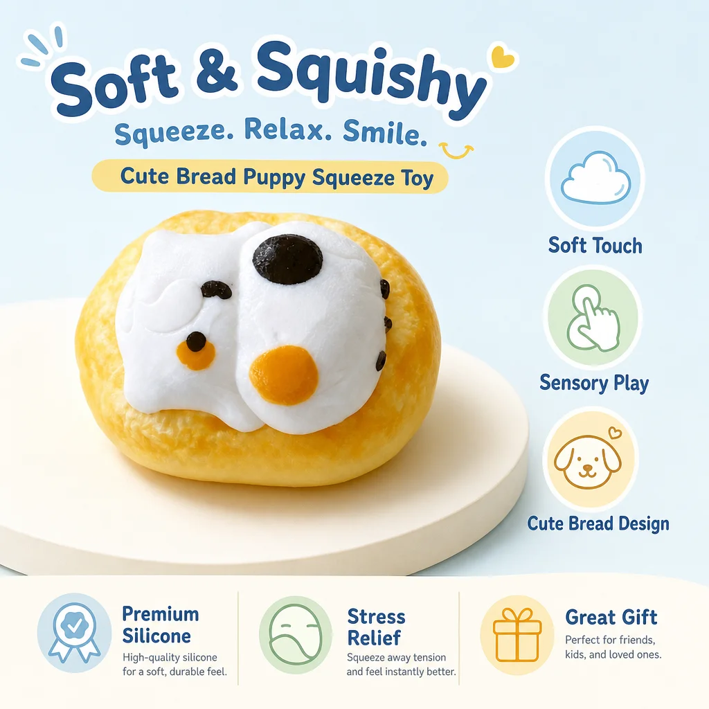 Food Grade Imitation Cartoon Cat Bun Squishy Toy Lovely Sleeping Kitten Cream Decor Soft Elastic Texture Slow Rebound Anxiety
