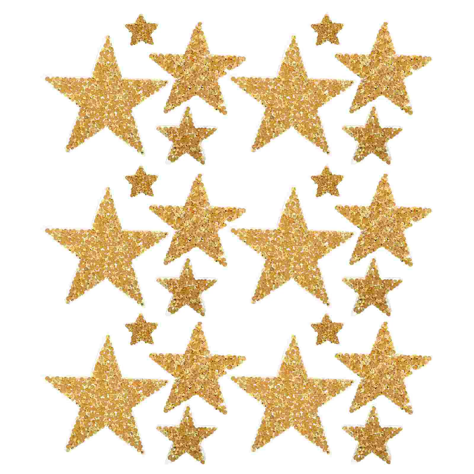 

60pcs Star Patches Iron On Appliques Jeans Star Patches Rhinestone Star Repair Patches for Backpacks Clothing Repairs Accessorie