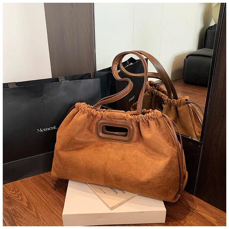 حقيبة يد كاجوال، محفظة كتف واسعة للنساء، حقيبة كروس متعددة الاستخدامات، حقيبة بسيطة من النهار إلى الليل، حقيبة حبال مزخرفة