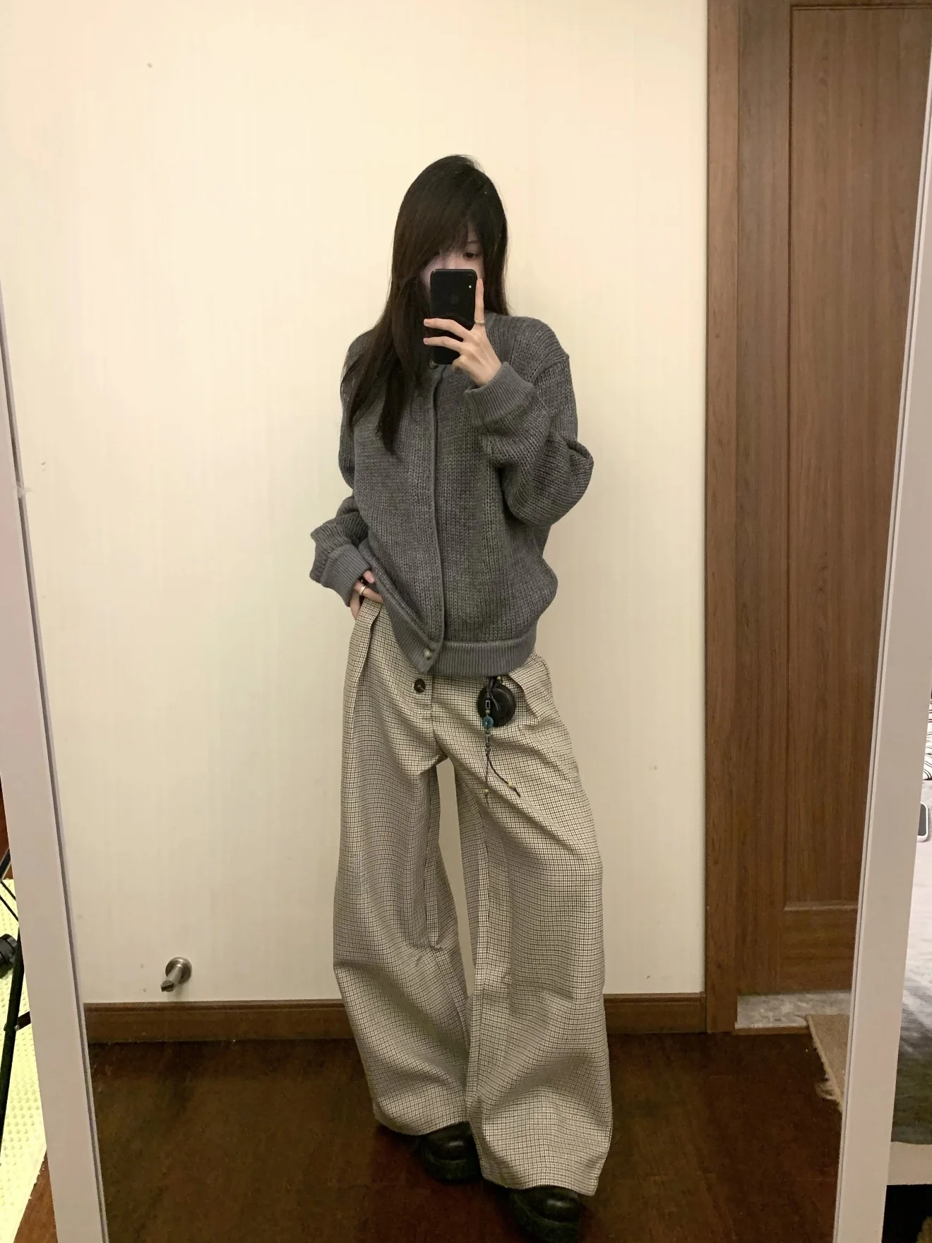 Cleanfit ريترو منقوشة مطوي زر ألف خط السراويل الغربية الرجال النساء تخفيف عادية بنطال ذو قصة أرجل واسعة ألياف البوليستر الصيف