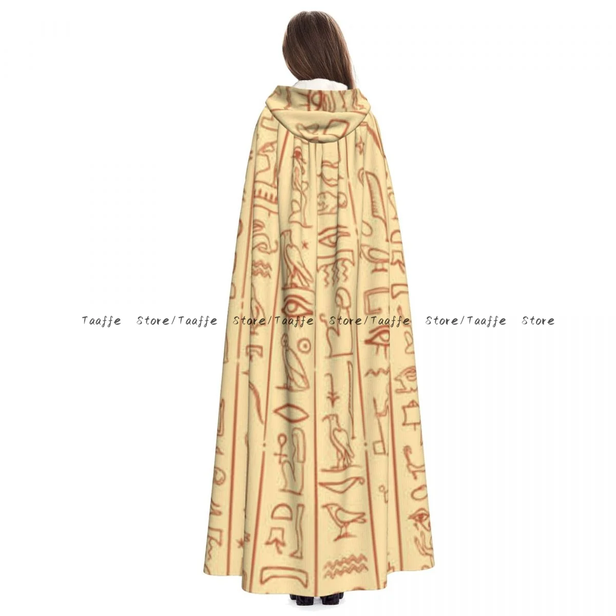 

Ancient Egypt Egyptian Hieroglyph Symbols Witch Cloak Halloween Cosplay Costume Adult Unisex Cloak Retro Ages Cape