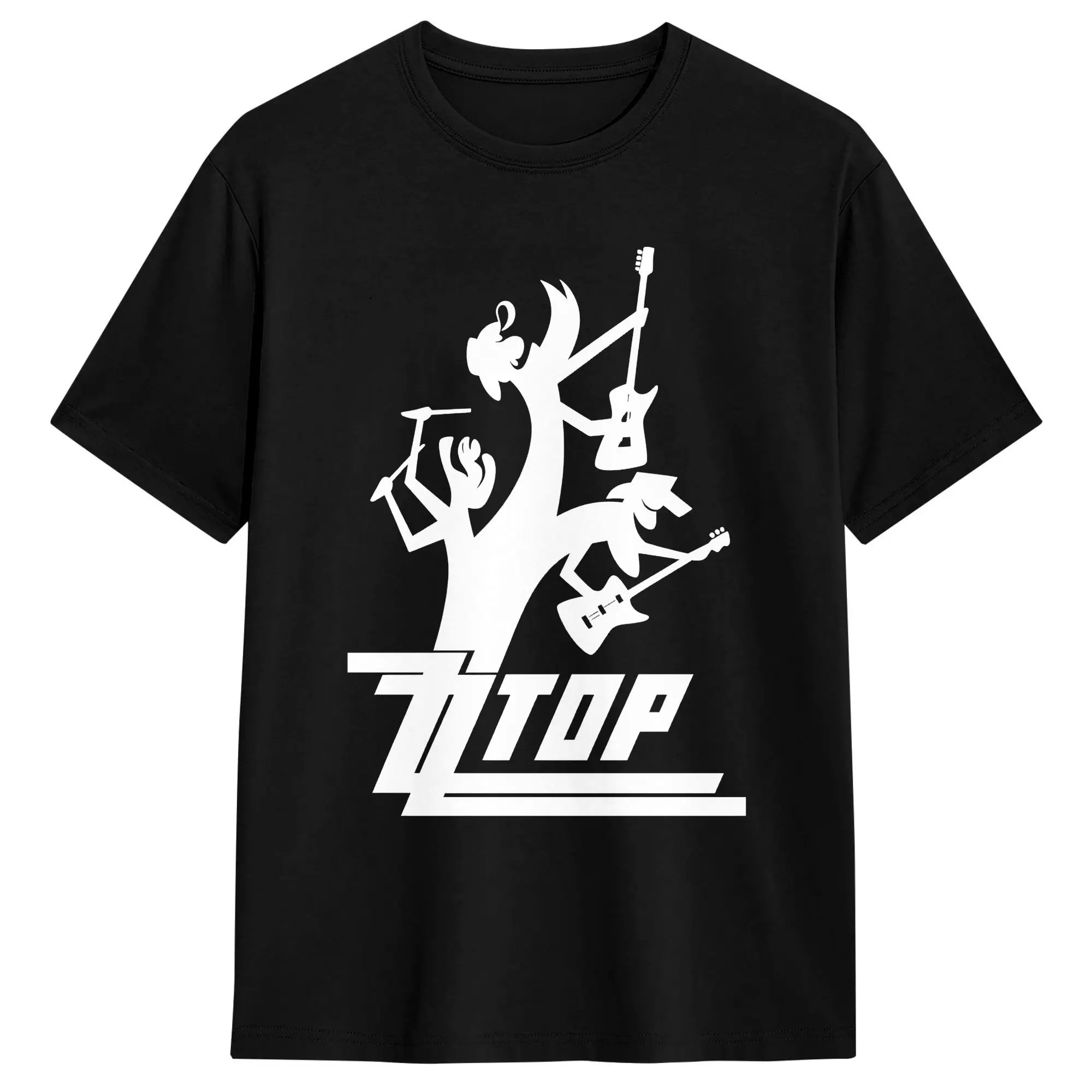 Camiseta Unissex ZZ Top Harajuku Verão Y2K Casual 100% Algodão Plus Size 6XL