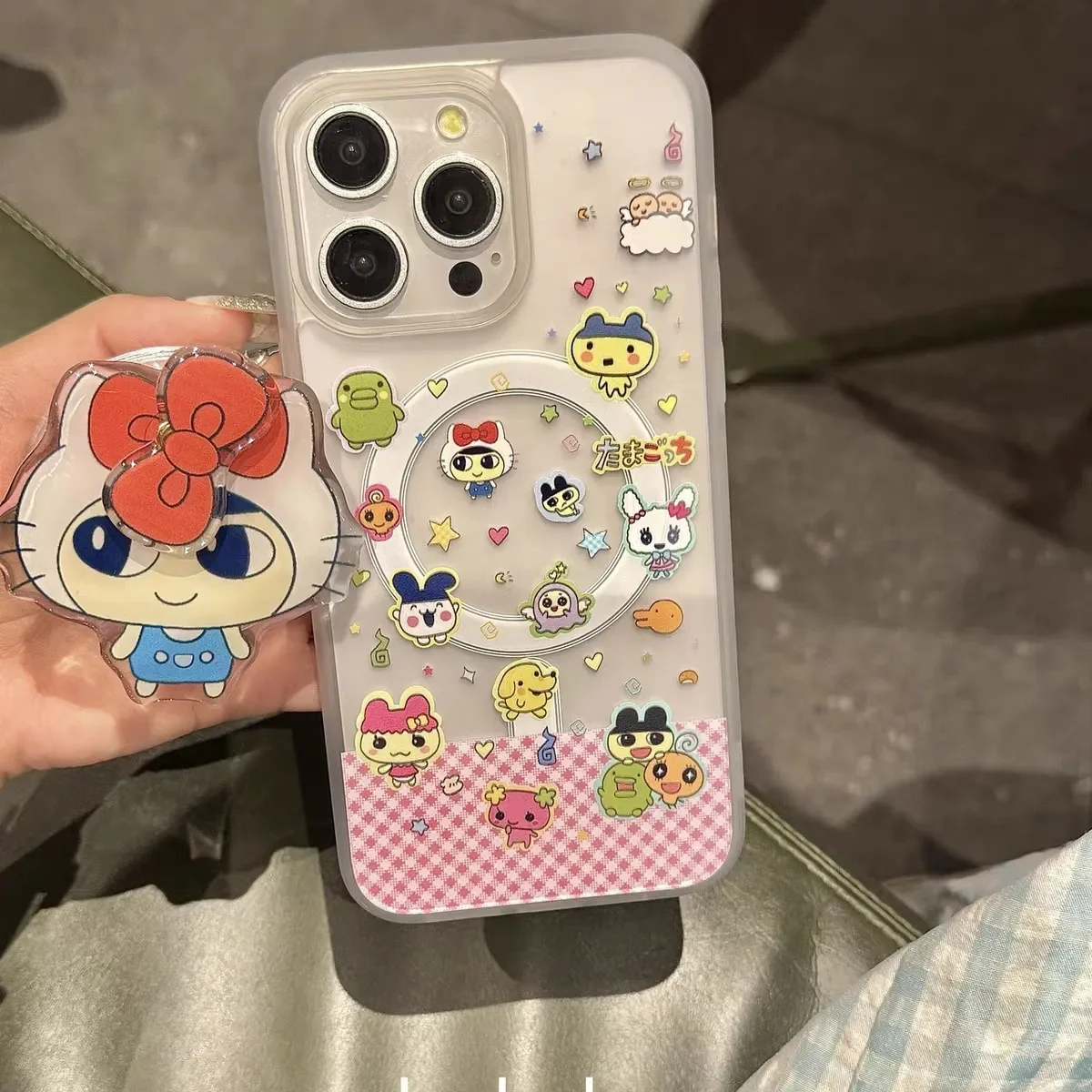 

Новый чехол для телефона Sanrio Tamagotchi mametchi hello kitty для IPhone 17 17air 17promax 16pro 15 14 13 12 11 ProMax Magnetic Holde