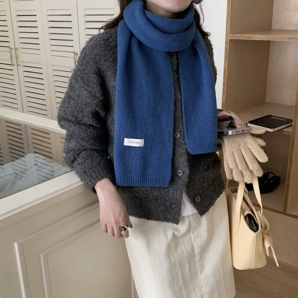 Letter Wool Scarf Cashmere Shawl Long Shawl Winter Cashmere Scarves Korean Style Scarves Wool Scarves Knitted Scarf