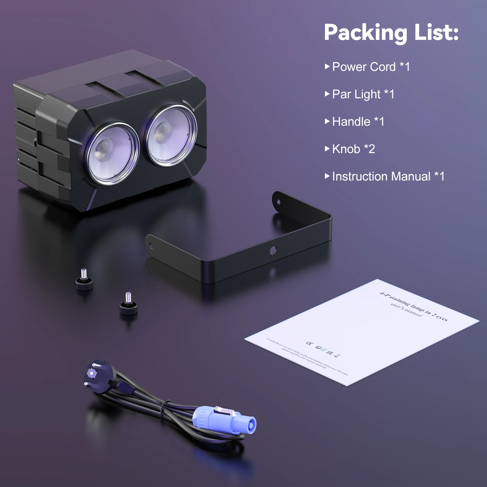 Yiflamefly 4Pcs 180W RGBW COB LED Dyeing Par Light Controlled by DMX512 Sound Activated Ideal For Bars Birthday Parties Clubs