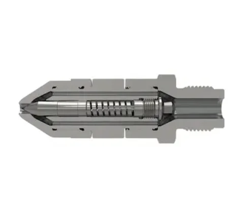 Pneumatic inner spring closing nozzle injection molding machine plastic mechanical parts PP/PPS barrel heater