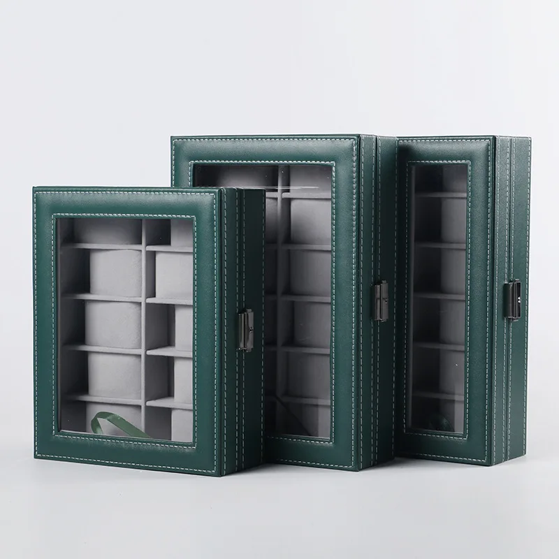 

2023 Watch Box New PU Leather 6/10/12/20 Girds Watch Case Storage Box Watch Holder Box Organizer Watch Display Box