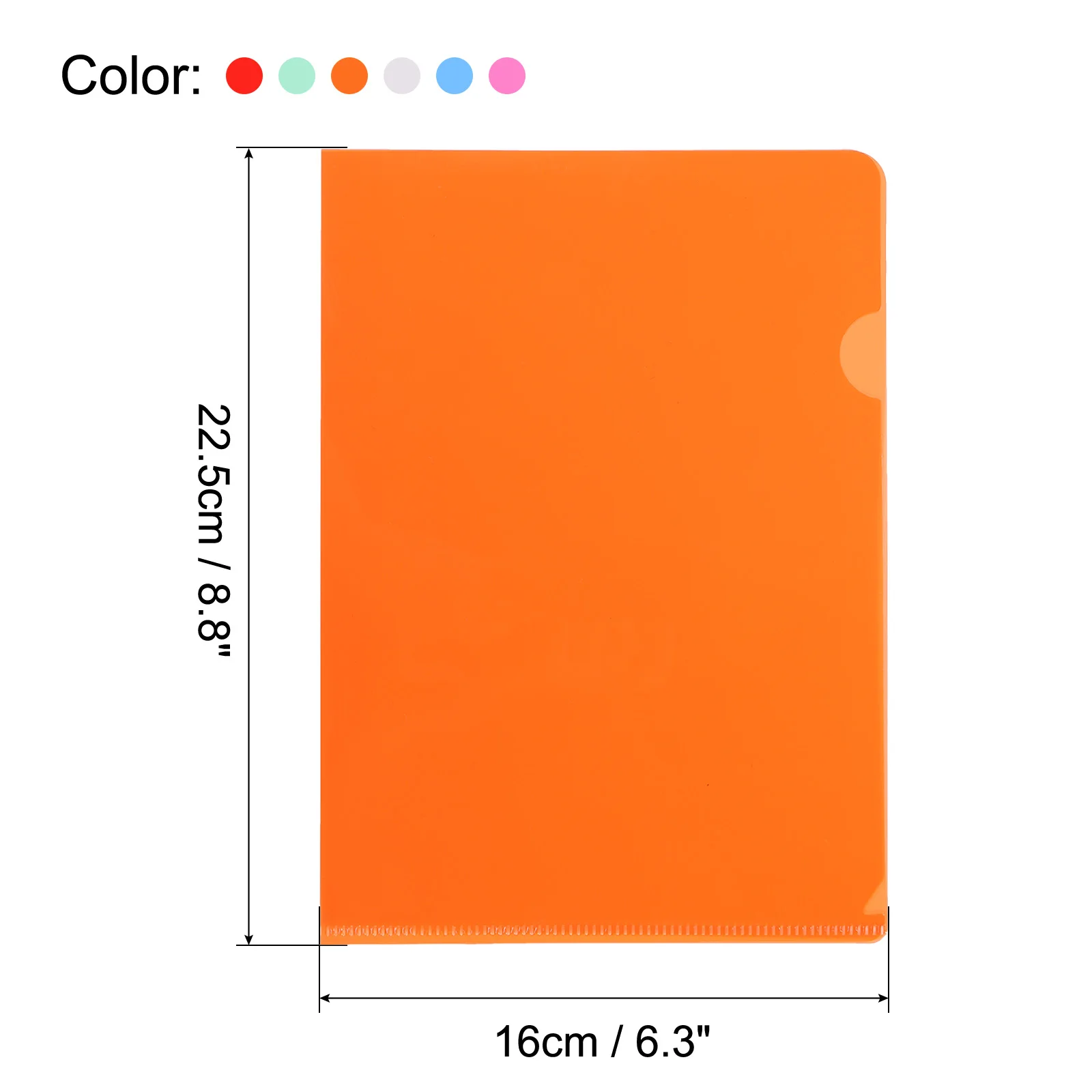 12/24Pcs Multicolor L Type Folders A5 8.8x6.3