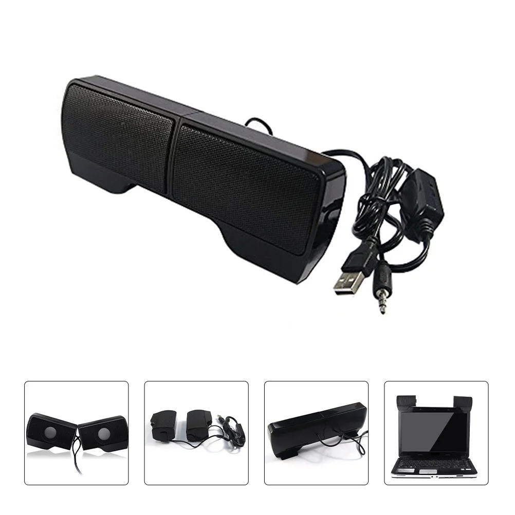 

1Pair USB Computer Desktop Speaker Wired Mini Loudspeaker Clear Music Player Durable Portable Stylish Office Home