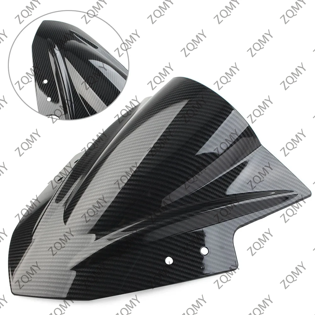 Carbon Fiber Motorcycle Windshield Double Bubble Wind Shield Screen For Kawasaki EX300 Ninja 300 250 2013 2014 2015 2016 2017