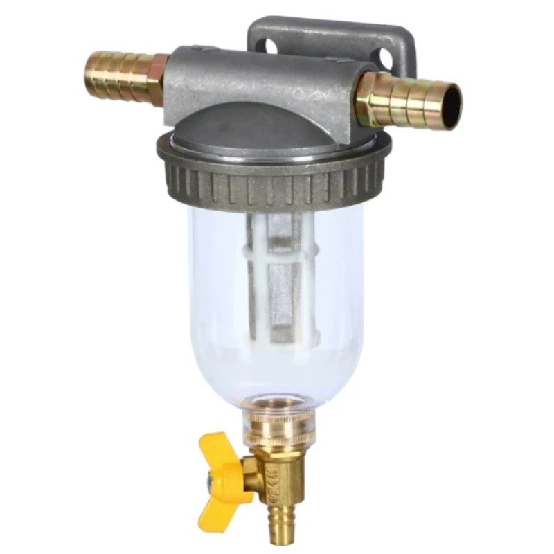 Truck water sprinkler accessories aluminum alloy filter car transparent water valve filter cup modified brake filter
