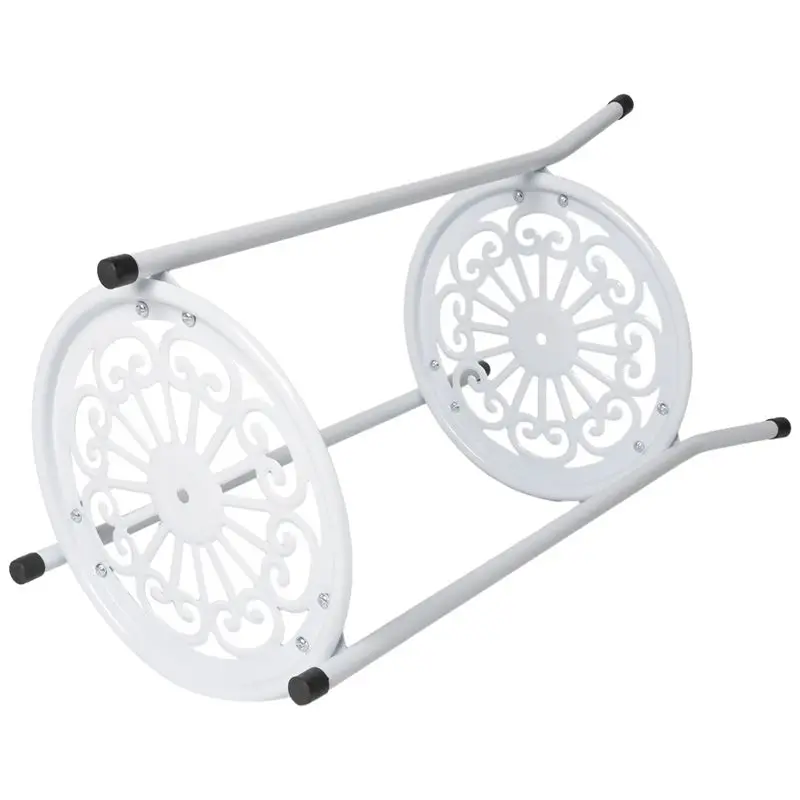 

AT05-Двухуровневая элегантная металлическая подставка для растений, современная высокая подставка для цветочных горшков, для декора интерьера и экстерьера