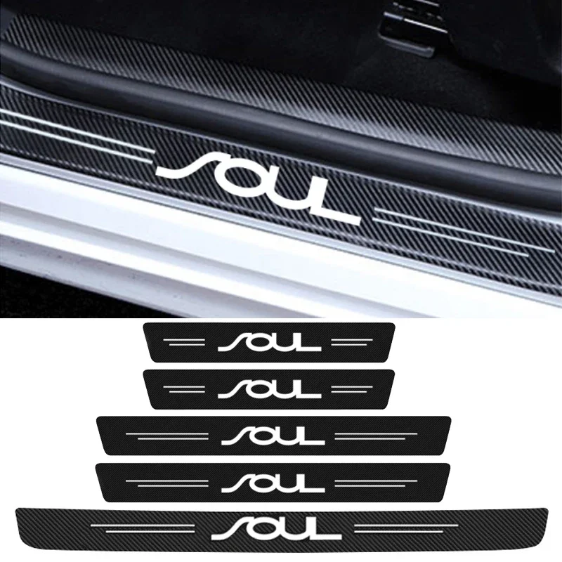 Car Door Threshold Tape Anti Scratch Stickers Decals for KIA Soul Logo KX3 Sportage Sorento Ceed Optima Stinger Picanto Stonic