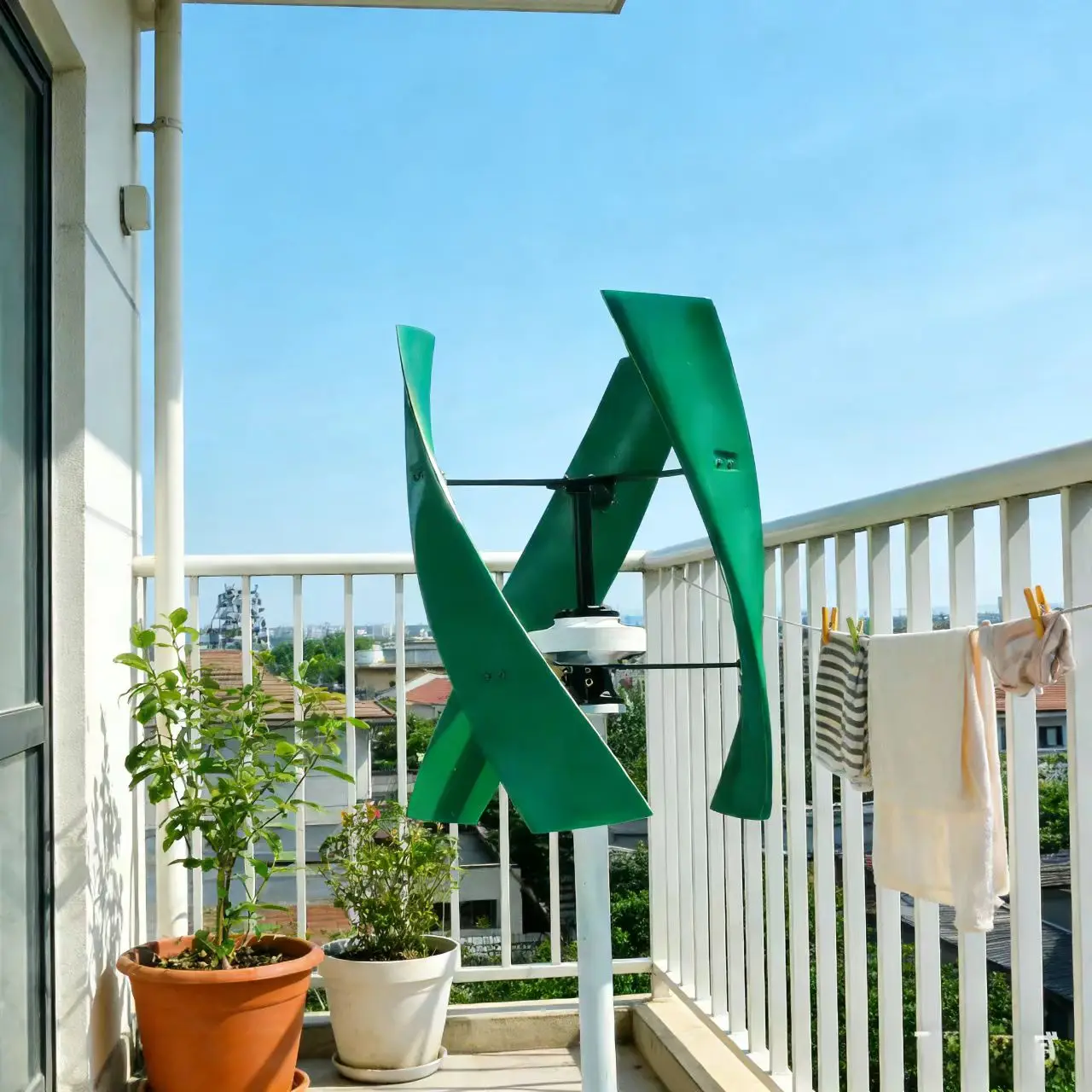 Vertical axis maglev wind turbine 20KW 48v commercial grade off grid power station farm ranch wind solar complementary power