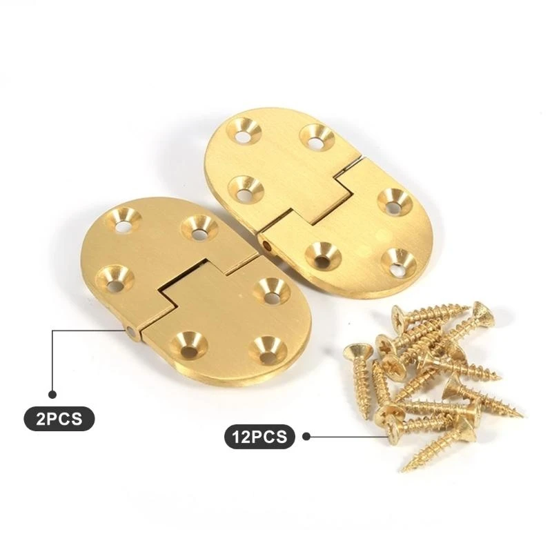 

2pcs Sturdy Brass Butlers Tray Hinges Set Round Edges Includes Screws Home Decoration for Cabinet Door Daily Use Y5GB