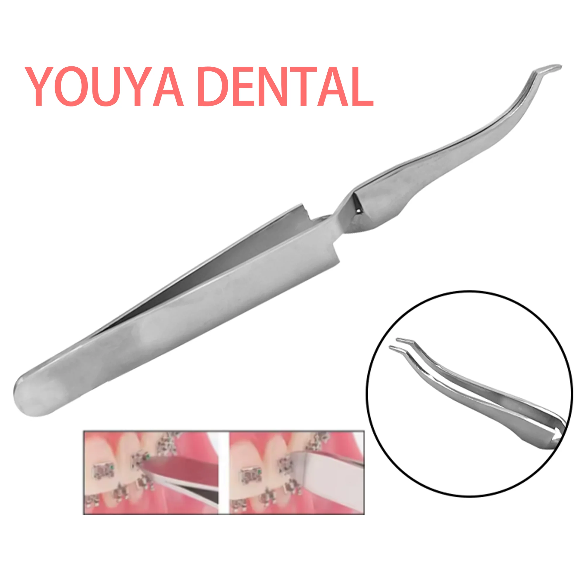 

Dental Orthodontic Tweezer for Buccal Tube Bonding Tweezer Holder Forcep Posterior Bracket Dentistry Stainless Steel Reusable