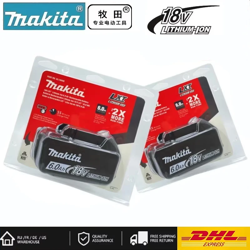 

New Genuine Makita 6Ah/6000mAh for Makita 18V Battery BL1830B BL1850B BL1850 BL1840 BL1860 BL1815 Replacement Lithium Battery