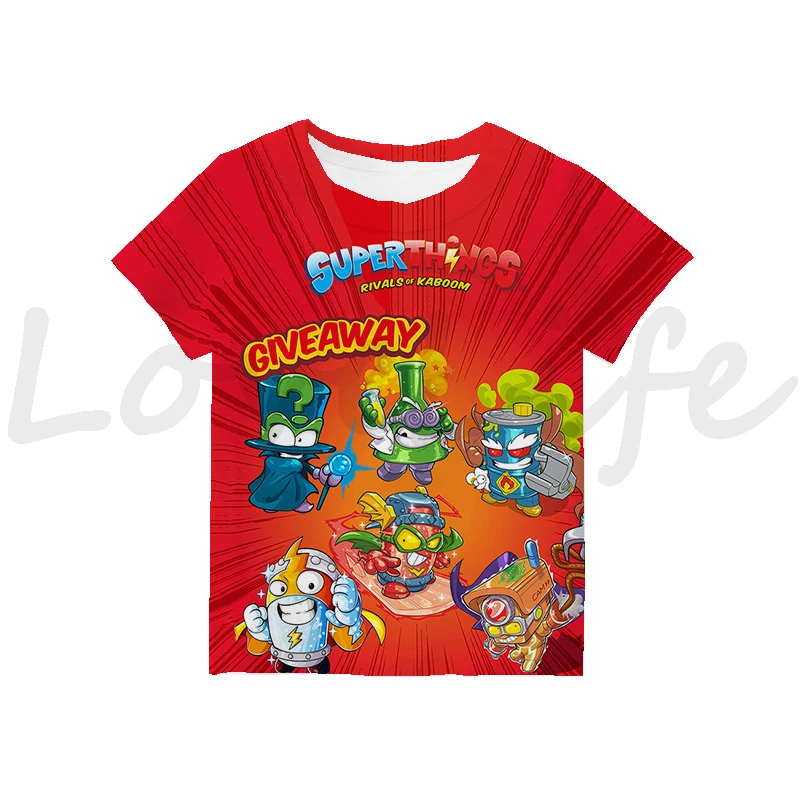 Children's T-shirt Super Zings 3D T Shirt Kids Summer Short Sleeve SuperTings Tshirt For Boys Girls Cartoon Tees Tops