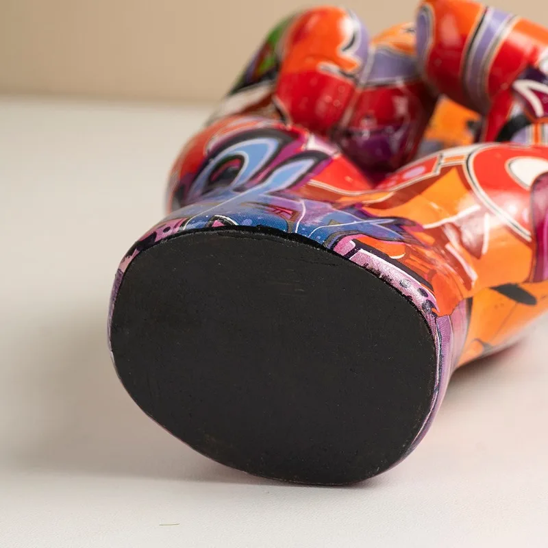 Graffiti Middle Finger Ornament Art And Crafts Resin Gesture Statue Desktop Ring A Living Room Home Decoration - Image 4